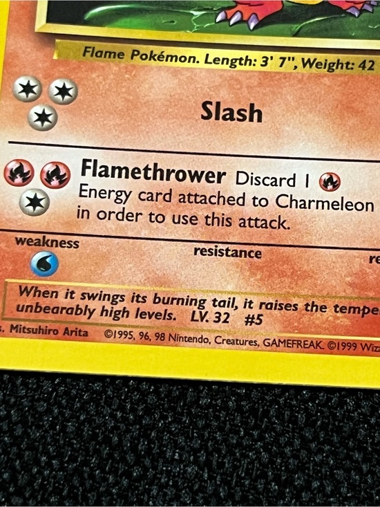 charmeleon pokemon card value 24 102 · Base Set First Edition #24(Shadowless) Colorless Slash (30) Fire Pokemon - Charmeleon (24/102) -